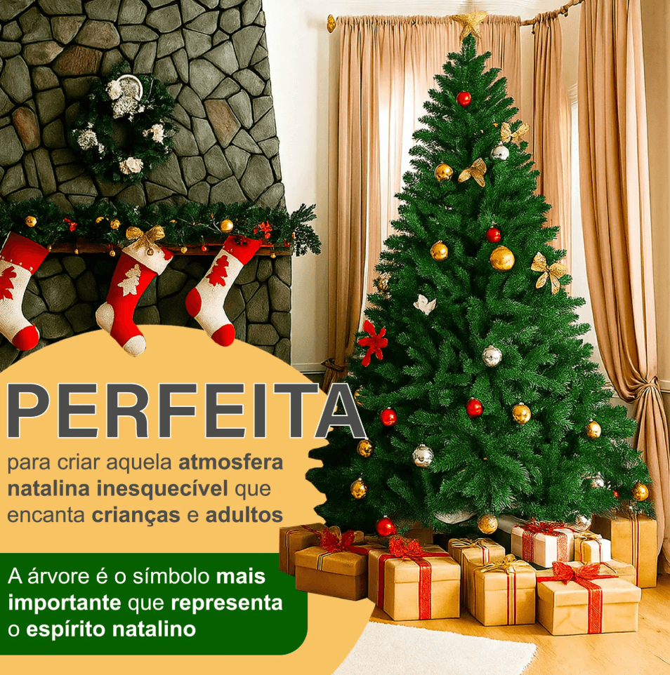 Árvore de Natal com Neve Artificial - Thumbnail 2