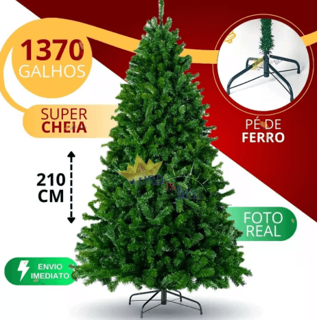 Árvore de Natal simples 2.1m - Thumbnail 2